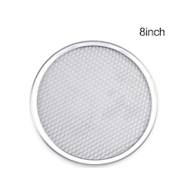 Tost Ve Kekler İçin De Kullanılabilen Çok Yönlü Pizza Tabağı 8 İnch Gümüş