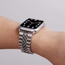 Watch Ultra 49mm Kordon Uyumlu Krd-36 Metal Strap Kayış Clo- Siyah-gold