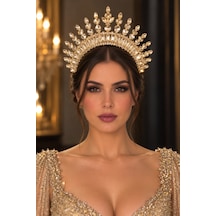 Kleopatra Alınlıksız-gelin Taçı Kına Party After Taç Sarı - 922947472 Sarı