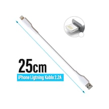 Kısa Şarj Kablosu 25cm Powerbank Telefon Şarj Kablosu 25cm