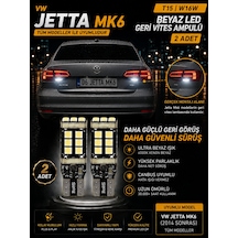 Vw Jetta Mk6 2014 Sonrası Uyumlu T15 W16w Beyaz Led Geri Vites Ampulü Canbus 2 Adet