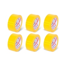 45 Mm X 100 Mt Sarı Koli Bandı 6 Adet