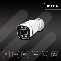 Hs Ip-101s 4mp Ip 2.8mm Warm Led Plastık Bullet Seslı Güvenlik Ka