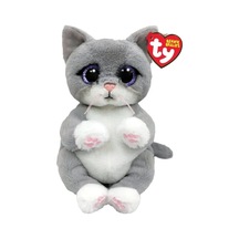 Ty Oturan Peluş Kedi Morgan 25 Cm Gri