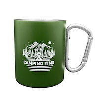 Orcamp Karabina Saplı Çelik Kupa Bardak Yeşil Out-1850