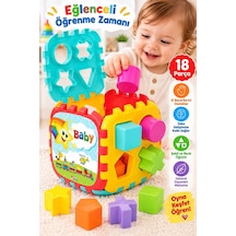 Dede Baby Büyük Bultak Küp 18 Parça Şekil Eşleştirme Ve Eğitici Bebek Oyuncağı 12 Ay+