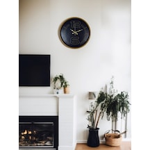 36 Cm Kahverengi Modern Duvar Saati Çok Renkli