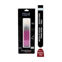 Misyul Tırnak Desen Fırçası 5'li Pembe Mıs-2186