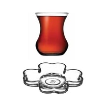 Paşabahçe Yonca Çay Takımı Seti 12 Parça Çay Seti Takımı Şeffaf