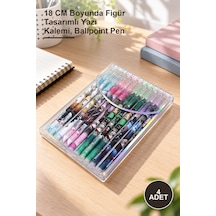 4 Adet Anime Figürlü Tükenmez Kalem 18 Cm Boyunda Figür Tasarımlı Yazı Kalemi, Ballpoint Pen -