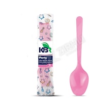4 Adet Kbr Party Plastik Kaşık Pembe 8'li