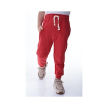 Unisex Çocuk %100 Pamuk Günlük Jogger Eşofman Altı 12 Ay 5 Yaş Kırmızı