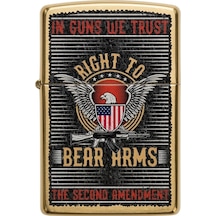 Zippo In Guns We Trust Dizayn Çakmak Sarı