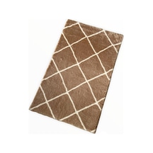 Jassrug Royal Kaymaz Taban Banyo Halısı 50x80 Diamond Sütlü Kahve Sütlü Kahve