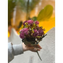 Tr Yapay Mini Krizantem Çiçeği, Pembe, 10-15 Cm, Vazo Çiçeği Diğer