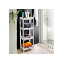 4 Katmanlı Köşe Rafı, Banyo Ve Mutfak İçin Pratik Organizer 4 Renk Seçeneği 36x100x23 Cm