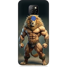 General Mobile Gm20 Uyumlu Kaslı Aslan Desenli Silikon Kılıf