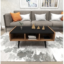 Arnetti Line Modern Salon Sehpası Orta Sehpa Lidya Siyah