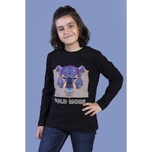 Toontoy Kids Toontoy Erkek Çocuk Baskılı Bisiklet Yaka Uzun Kollu Tişört Kırmızı