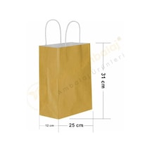 Altın Kraft Çanta Orta Boy 25x12x31 Cm 25 Adet