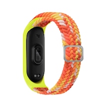 Xiaomi Mi Band 6 Uyumlu Krd-49 Örgü Zore Kordon-siyah-beyaz
