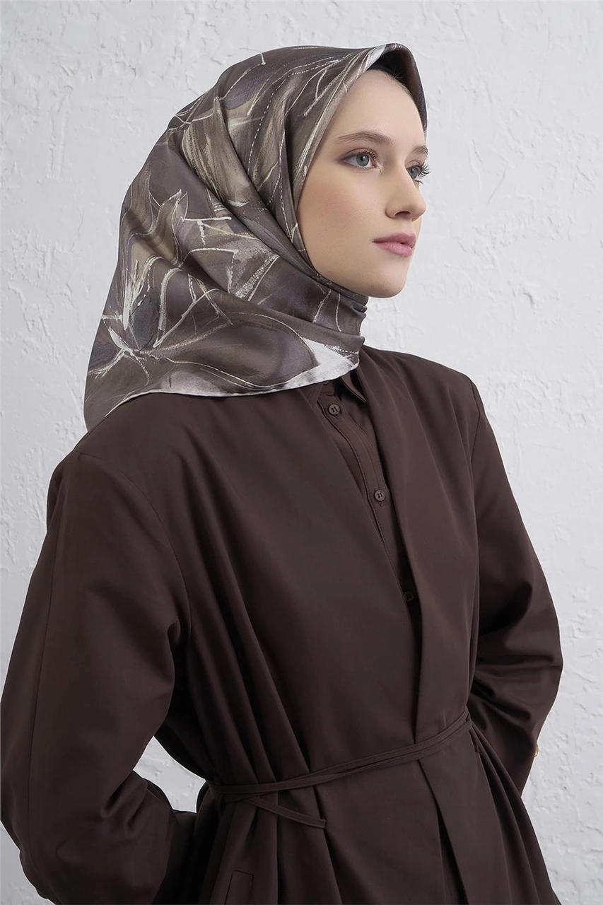 Armine Saf İpek Sura Eşarp 9406d 85 Vizon