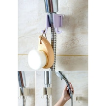 Kendinden Yapışkanlı Çift Askılı Banyo Duş Başlığı Tutucu Duş Başlığı Organizeri Beyaz Belirtilmemiş Diğer