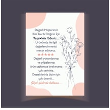 Teşekkür Kartı, Not Kartı, Ürün Kartı 8 X 5 Cm. 1000 Adet