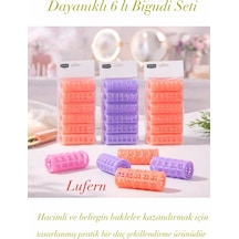 Dayanıklı 6'lı Bigudi Seti Saç Şekillendirme Doğal Hacim Isı Kullanmadan Dalga Perma Yıpratmaz Çok Renkli