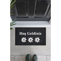 Balkon Ve Iç Dış Kapı Yıkanabilir Nem Alıcı Toz Alıcı Halı Kapı Önü Paspası Türkçe Hoş Geldiniz Bej