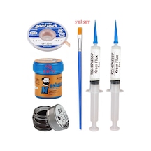 Krem Lehim Mchanc 138 C 42gr Havya Uç Temizleyici Flux Lehim Toplama Cp-3015 Lehim Emme Teli Fırça Seti04