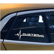 Oto Sticker Dacia Duster Nabız Kalp Atışı Sticker 2 Adet