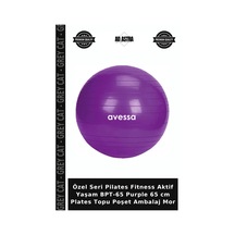 Özel Seri Pilates Fitness Aktif Yaşam Bpt-65 Purple 65 Cm Plates Topu Poşet Ambalaj Mor