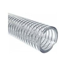 Şeffaf Çelik Telli Emiş Hortumu 1 İnç 25 Mm 50 Metre