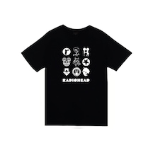 Stoned&Fame Radiohead Baskılı Unisex %100 Pamuk Siyah T-shirt SIYAH