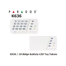 Paradox K636 10 Zon Kablolu Yatay Led Keypad (E Sp Ve Mg Seriler