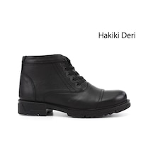 Gönderir Erkek Siyah Fermuarlı Hakiki Deri Klasik Bot Dkmb86842893