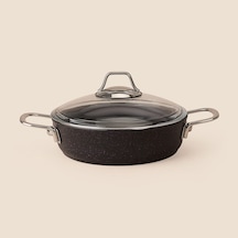 Siyah İnci Granit Karnıyarık Tenceresi - 22 Cm Renkli