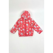 Mnk Baby & Kids Lila Atlı Mor Renk Kız Çocuk Yağmurluk 001