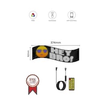Rp937 Led Matrix Panel 16x64cm Telefon Kontrollü Kayar Led Animasyon Aydınlatma Asorti