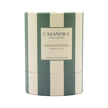 Casandra Aegean Euphoria Soya Mum Bergamot & Incir & Ud Kokulu Dekoratif Aromaterapi Mum Çok Renkli