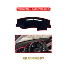 Volkswagen Golf 6 2008-2012 Torpido Koruma Halısı Kırmızı Kenar