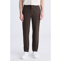 D's Damat Ds Damat Relaxed Fit Pilesiz Kahverengi Diyogonal Tencel -pamuk Karışımlı Likralı Jogger Pantolon 4hc03ad05321m 201
