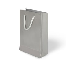 Gümüş Lüks Karton Çanta Lüks 11x16,5 Cm Pakette 24 Adet.