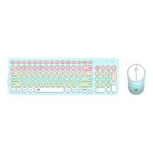 Fd İk6632 2.4 Ghz Kablosuz Klavye Ve Mouse Yeşil Optik