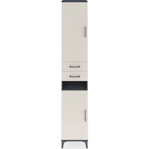 Hyperion Dolap 5 Raflı 2 Çekmeceli 2 Kapaklı 44x44x243 Antrasit-aytaşı Antrasit