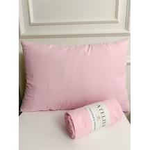 Tek Kişilik Ranforce Lastikli Çarşaf Seti 100x200 + 1 Yastık Kılıfı 50x70 Pembe