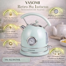 Yasomi YK-823NTSL 2200 W 360 Döner Taban Kablosuz Kullanım Retro Su Isıtıcı