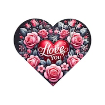 Ti-play Ks68 Kalp Şeklinde 30x30 Cm Hediyelik Duvar Saati ÇOk Renkli