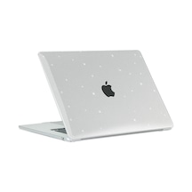 Macbook Uyumlu Air 15 İnç M2 2023 A2941 Kılıf Simli Ön Arka Kapak 001